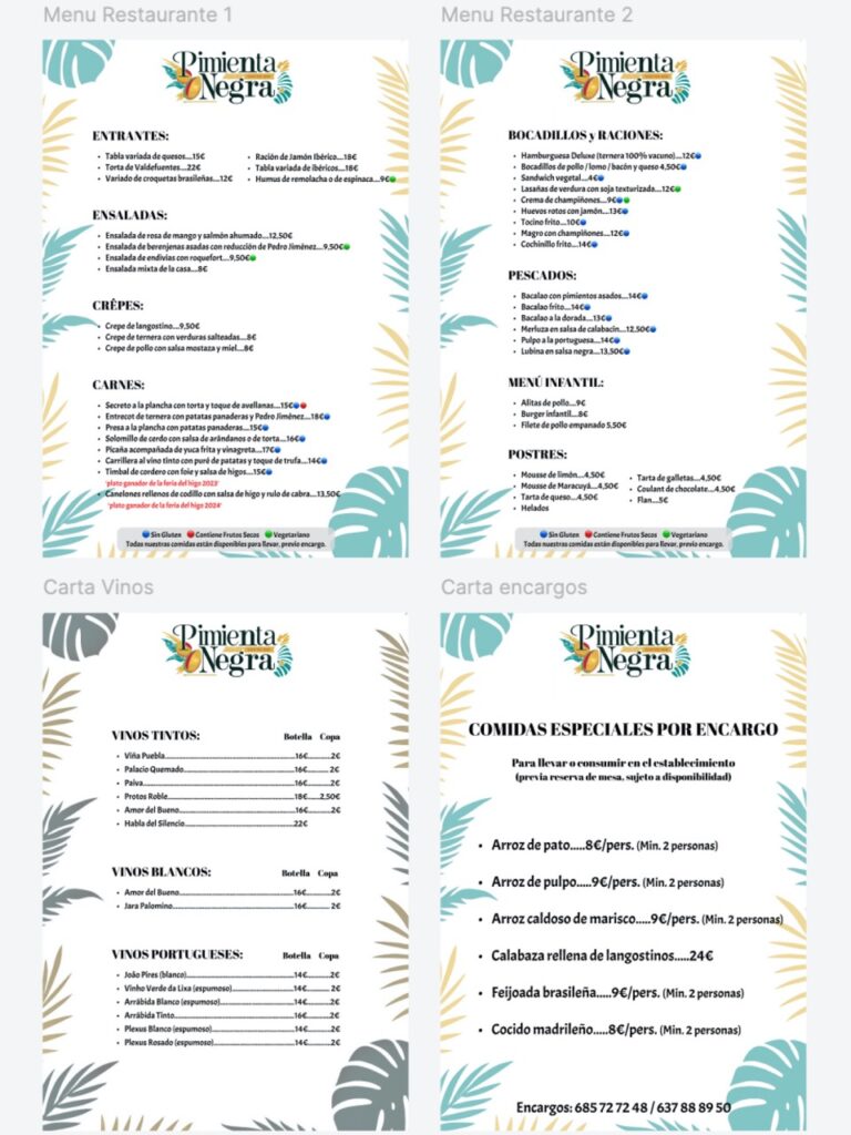 Apps Móviles Infografía, diseño de cartas y menús personalizados para bares y restaurantes | Enclave Studio Digital en Cáceres