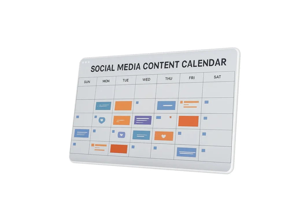 calendario de publicaciones en redes sociales