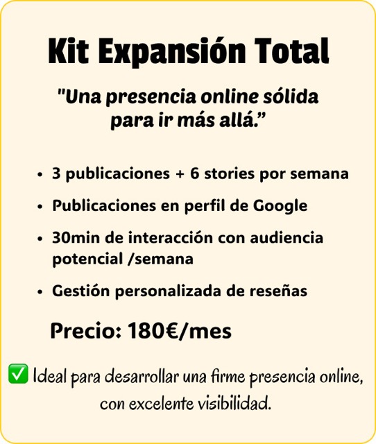 kit digital "Expansión Total", plan de gestión de redes sociales, Enclave Studio Digital en Trujillo (Cáceres)