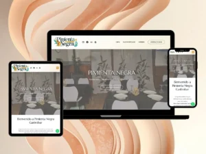 Diseño y desarrollo web con seo local para Pimienta Negra Gastrobar en Cáceres